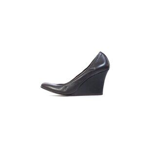 LANVIN BALLET WEDGE 36 Pumps Brown Soft Goatskin *EXCELLENT* SIZE 5.5